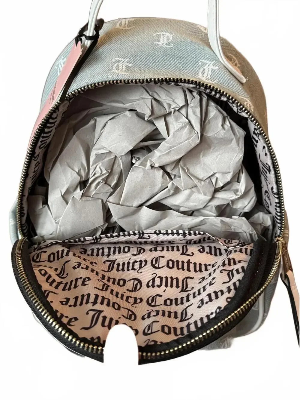 Juicy Couture Light Blue Denim Mini Backpack